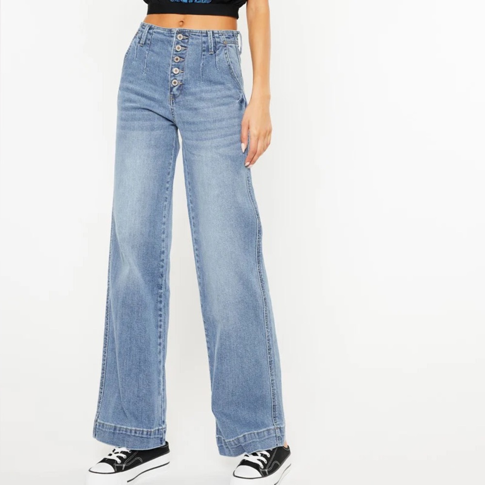 KanCan Zoelle Ultra High Rise Wide Leg Jeans